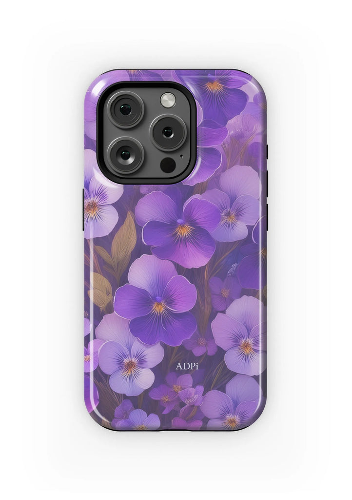 Alpha Delta Pi iPhone 15, 14, 13 Mobile Phone Case - Violets  | Gifts