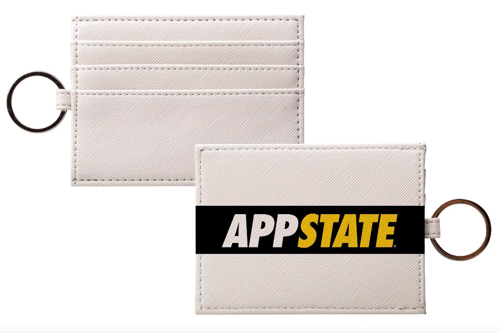 APP STATE Vegan Saffiano Leather Keychain Card Holder | Custom Gifts | Travel Accessories