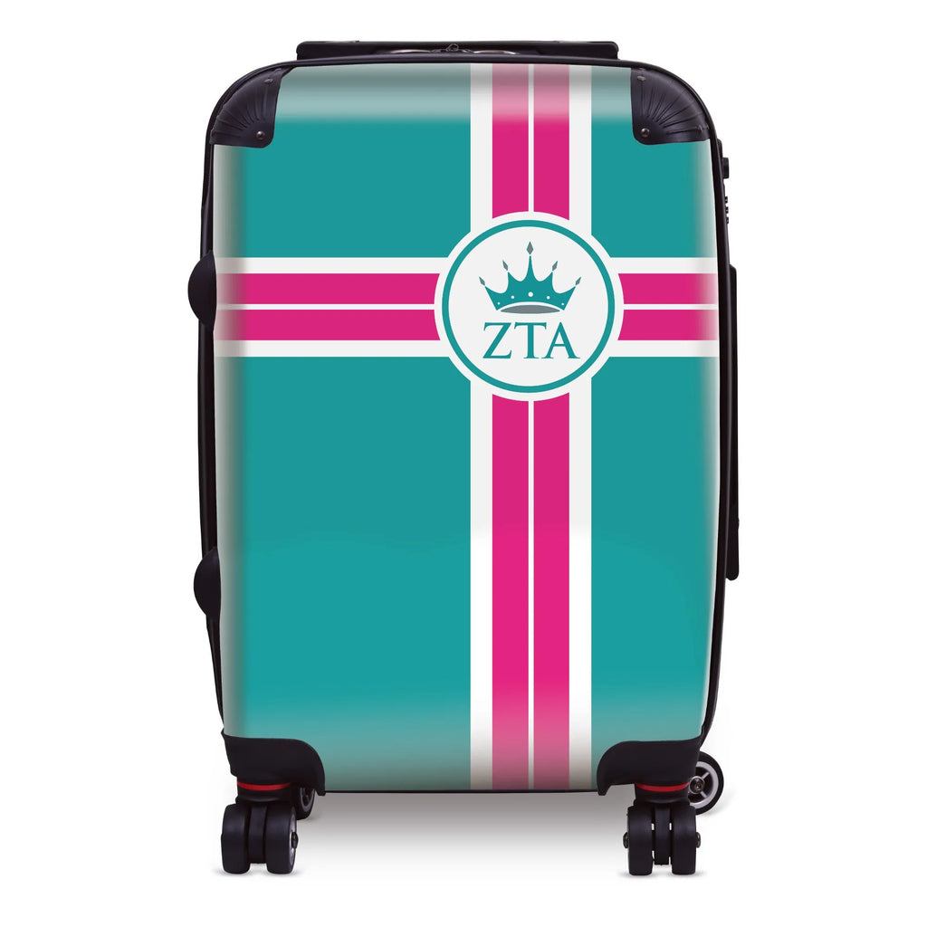 Zeta Tau Alpha  20" Carry-on Suitcase Luggage Cross Stripe | ZTA Gifts