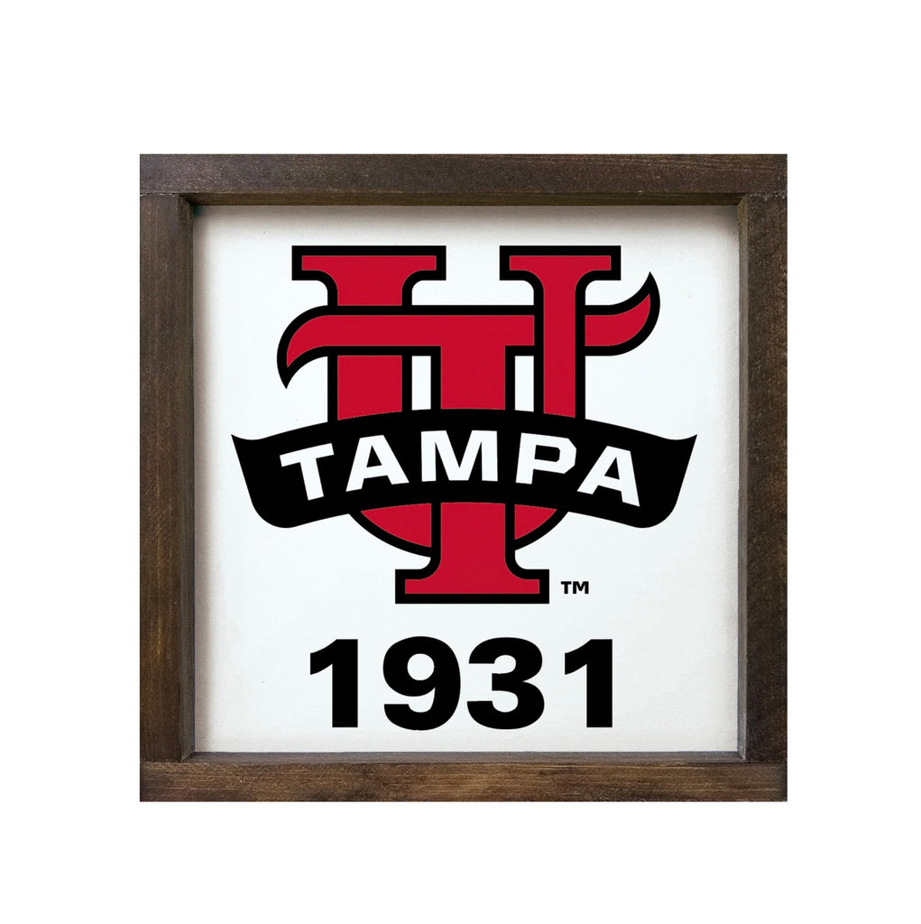 University of Tampa Wood Sign - Interlocking Letters 12"x12" | Gifts | Wall Art | Festive Fit Home