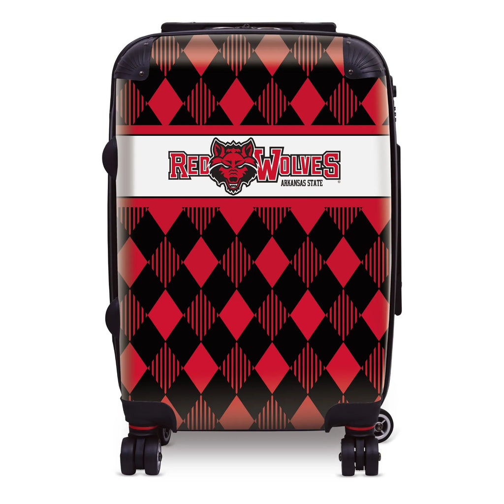 Arkansas State University 20" Carry-On Suitcase Luggage - Argyle