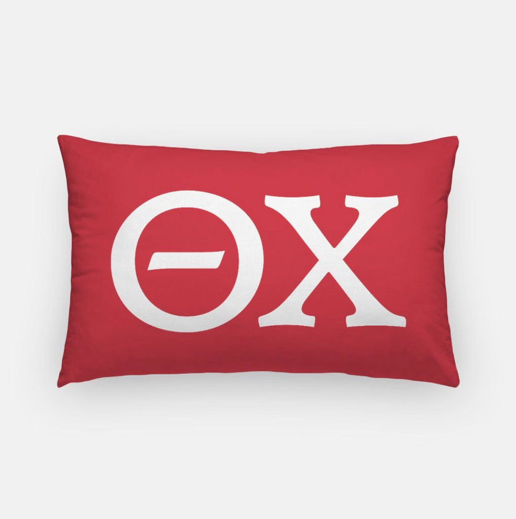 Theta Chi Lumbar Pillow Cover - Greek Letters | Official Gift Shop