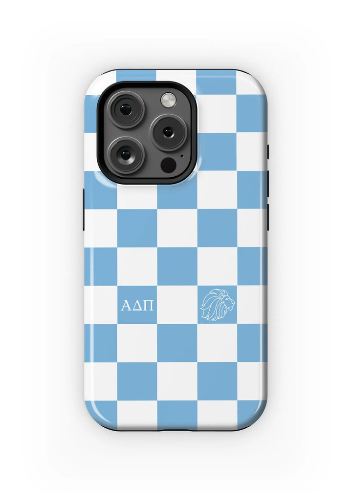 ADPi iPhone 16, 14, 13 Mobile Phone Case Adelphean Blue Check | Gifts