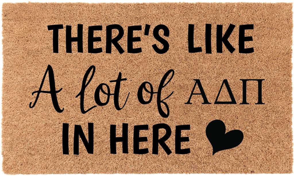 Alpha Delta Pi Coir Doormat - A Lot of  | Custom Dorm Decor | Gifts