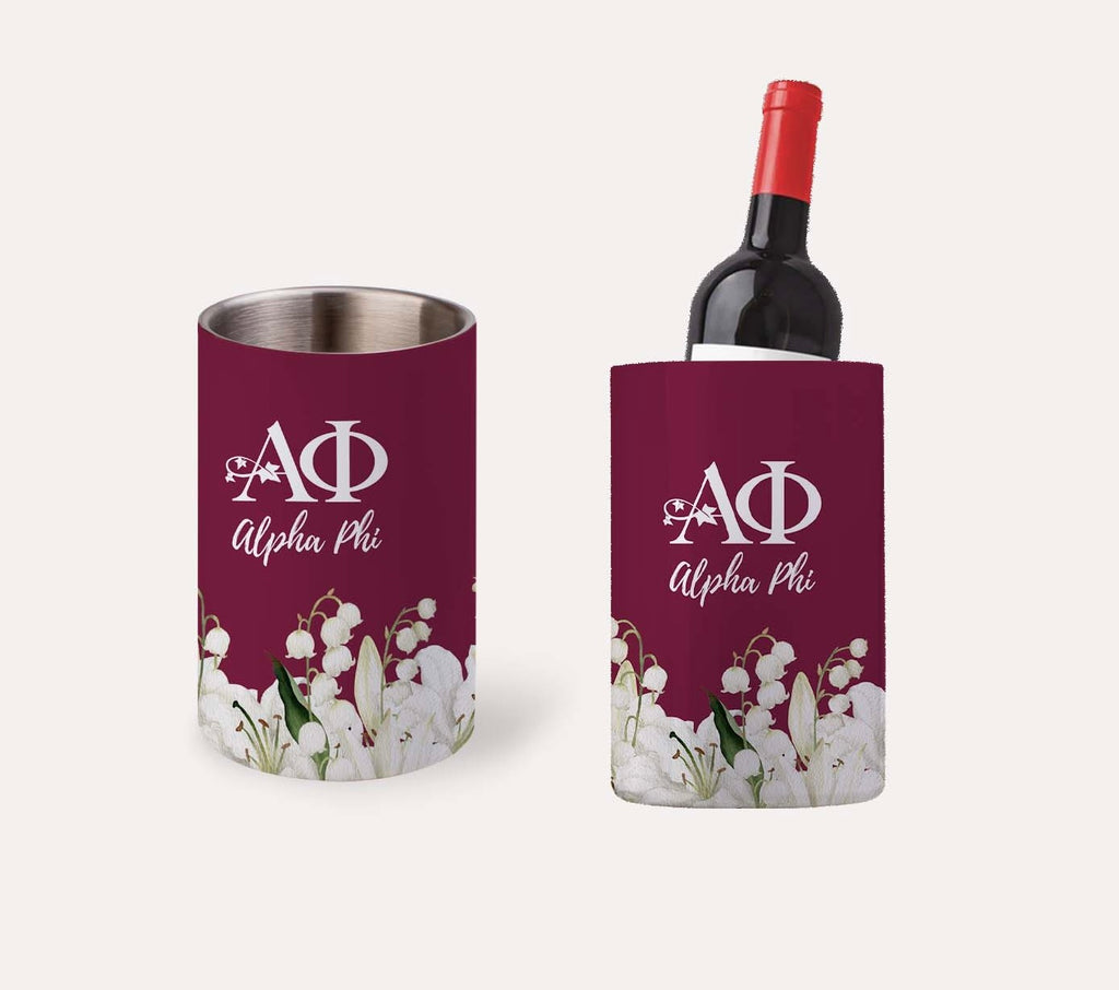 Alpha Phi Wine Chiller - Lillies | Official Alpha Phi Merchandise | Party Accessories