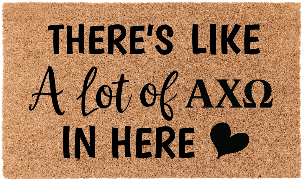 Alpha Chi Omega AXO Coir Doormat - A Lot of  | Custom Dorm Decor