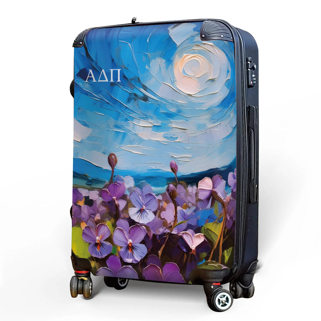 Alpha Delta Pi 20" Carry-on Suitcase Luggage - Woodland Violets