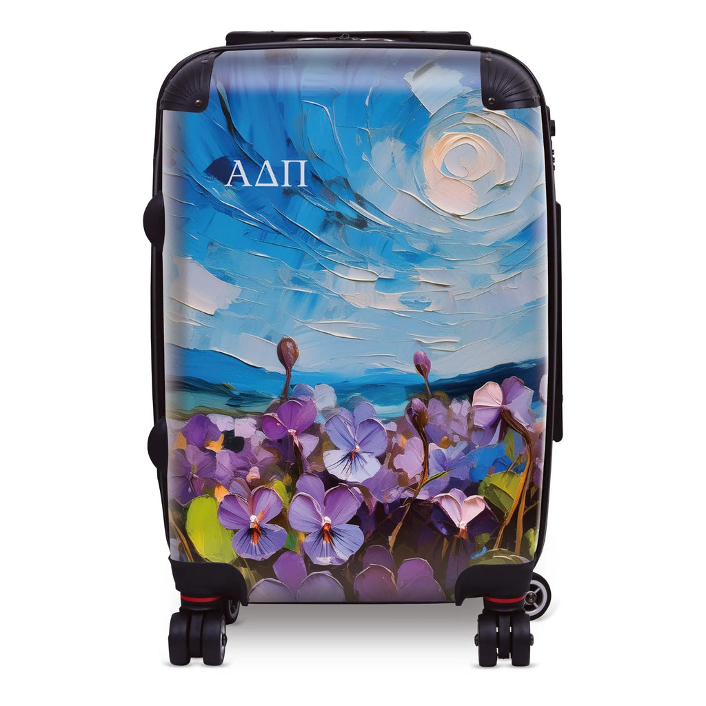 Alpha Delta Pi 20" Carry-on Suitcase Luggage - Woodland Violets