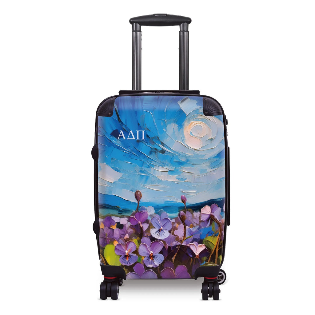 Alpha Delta Pi 20" Carry-on Suitcase Luggage - Woodland Violets