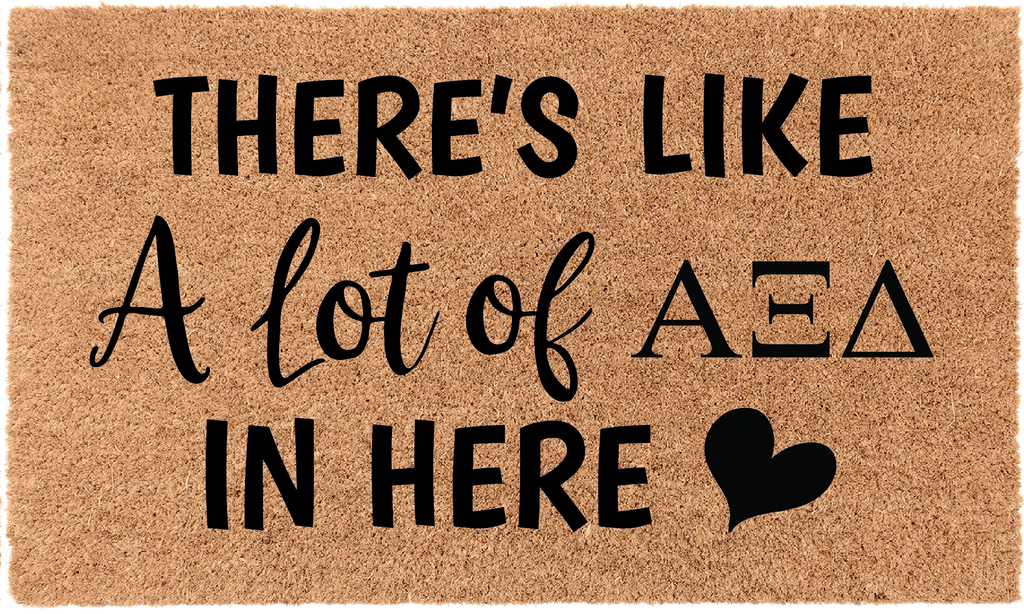 Alpha Xi Delta Coir Doormat - A Lot of  | Custom Dorm Decor | Gifts