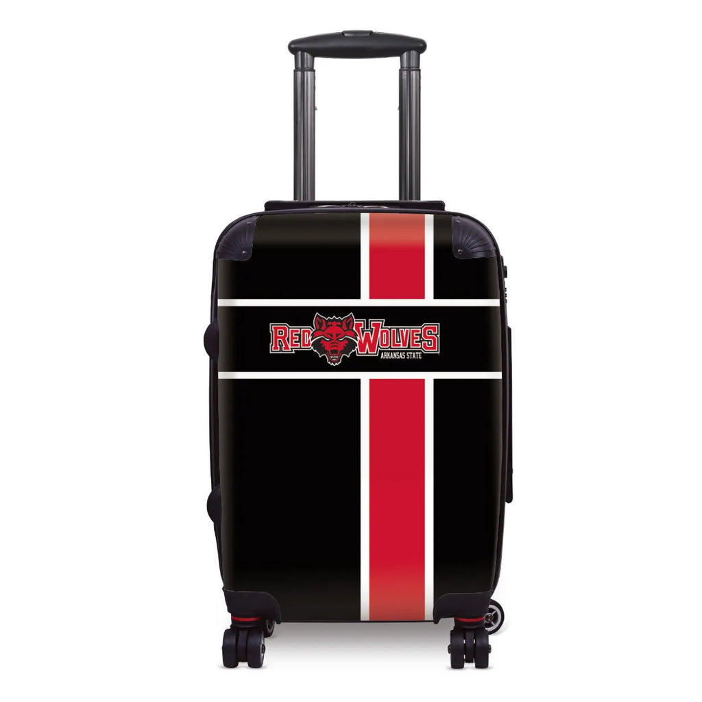 Arkansas State University 20" Carry-On Suitcase Luggage - Cross Stripe