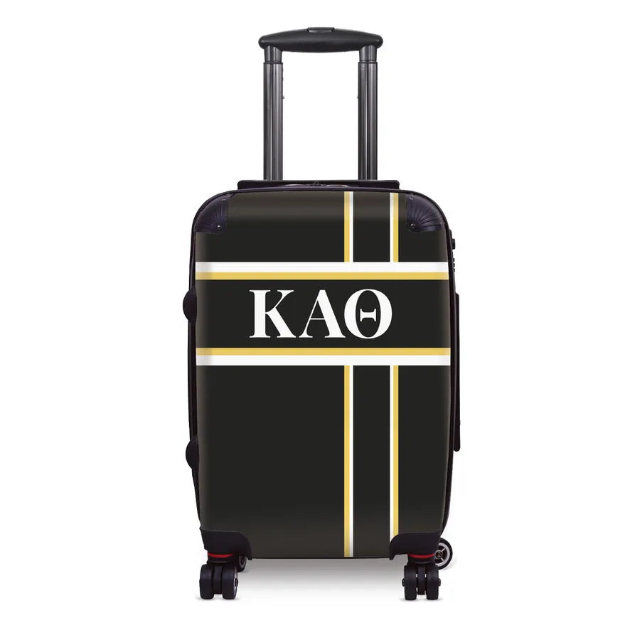 Kappa Alpha Theta 20" Carry-on Suitcase Luggage - Cross Stripe