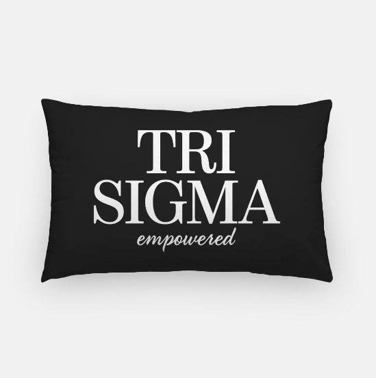 Tri Sigma Traditional Lumbar Pillow Cover | Sigma Sigma Sigma Gifts | Festive Fit Home