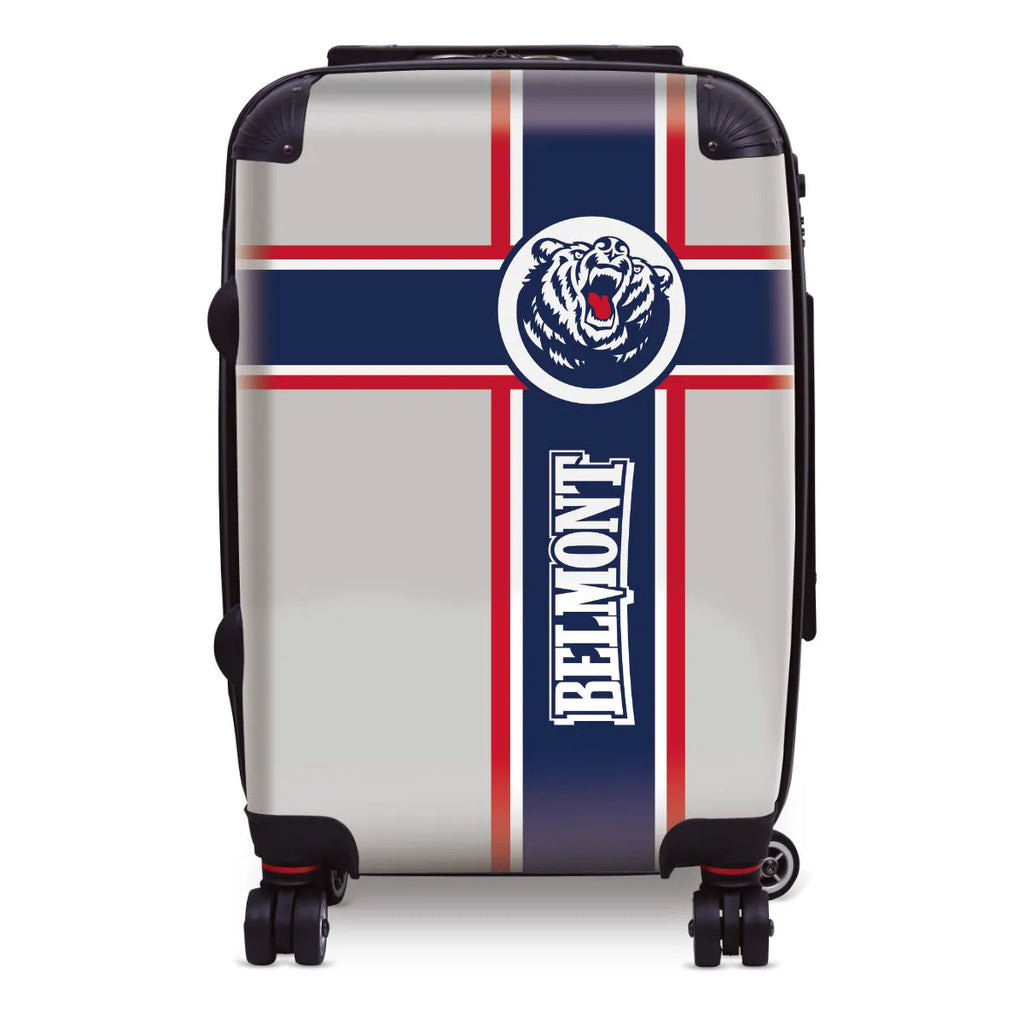 Belmont University 20" Carry-On Suitcase Luggage - Stripe