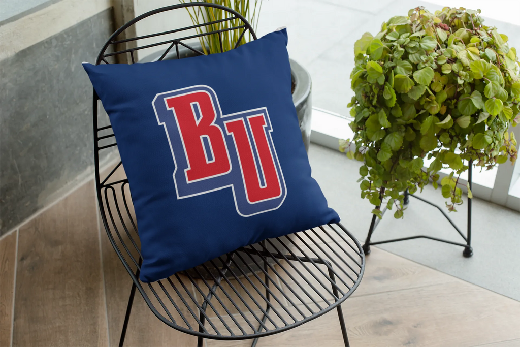 Belmont University BU Blue Pillow Cover 18" | Official Merchandise  | Festive Fit Home