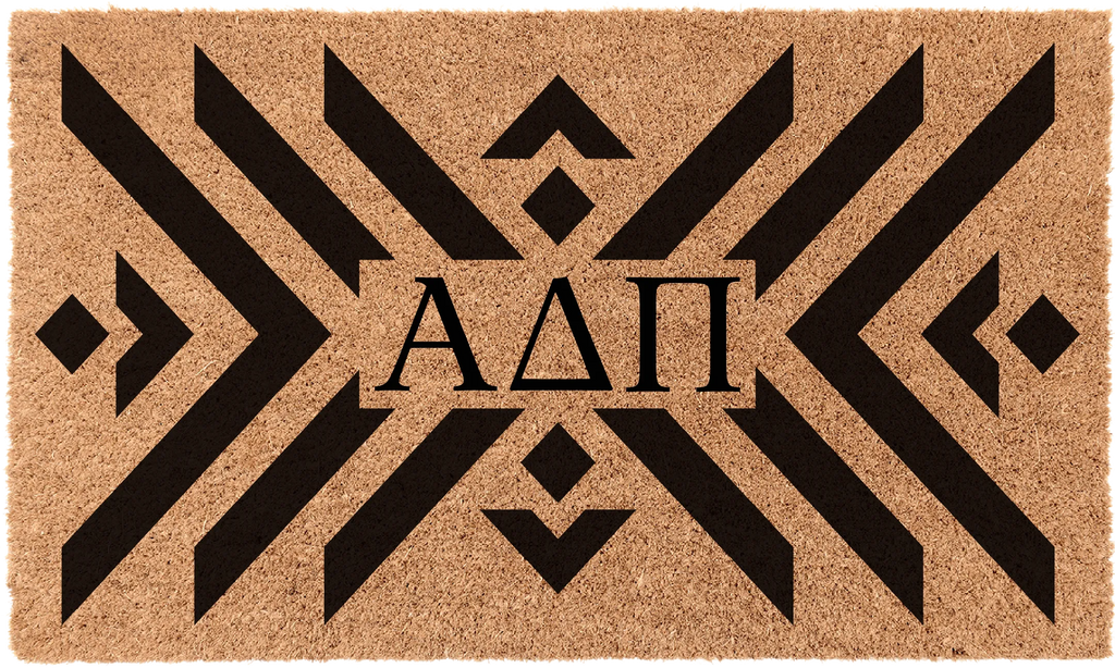 Alpha Delta Pi Coir Doormat - Boho | Custom Dorm Decor | ADPi Gifts