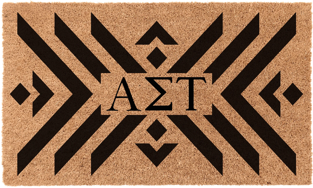 Alpha Sigma Tau Coir Doormat - Boho | Custom Dorm Decor | Gifts