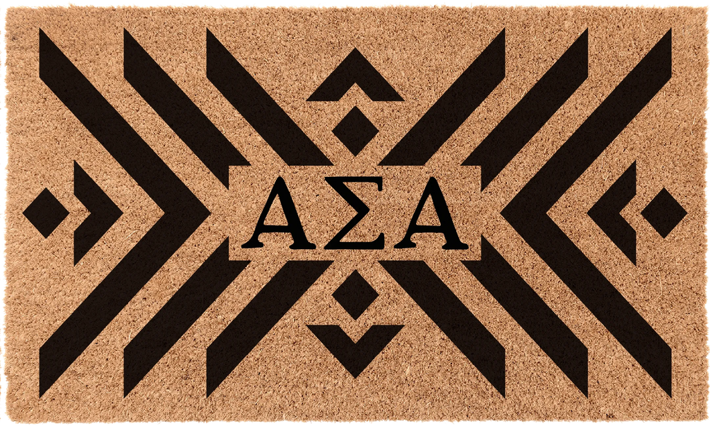 Alpha Sigma Alpha Coir Doormat - Boho | Custom Dorm Decor | Gifts