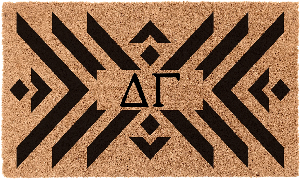 Delta Gamma Coir Doormat Boho | Custom Dorm Decor | Official DG Gifts