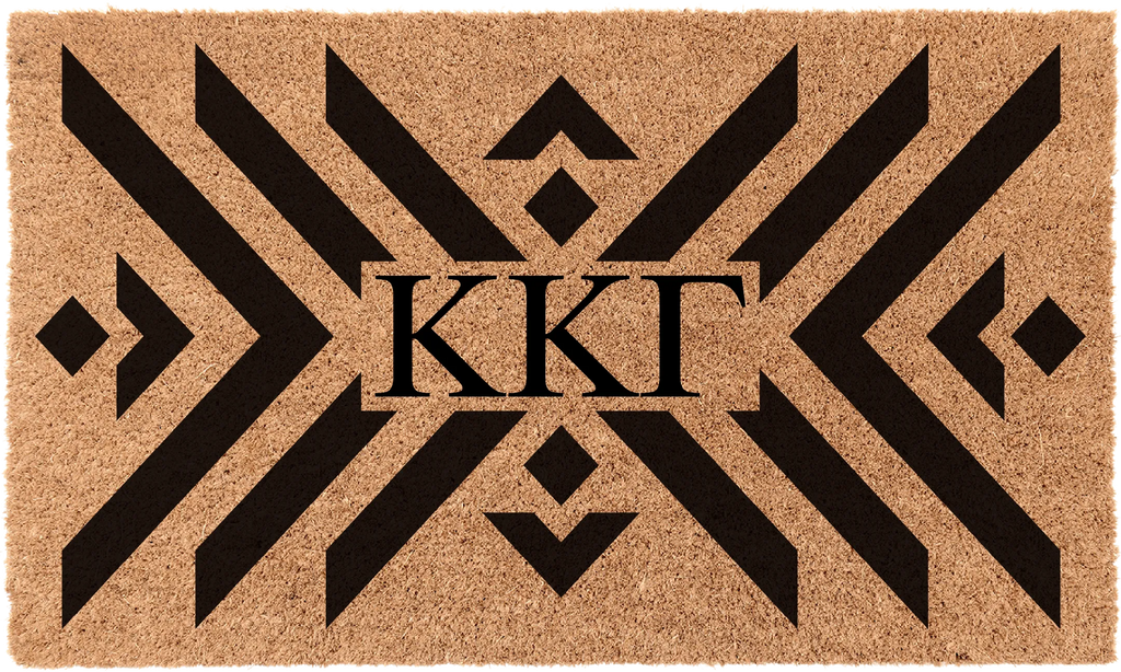 Kappa Kappa Gamma Coir Doormat - Boho | Custom Dorm Decor | Gifts