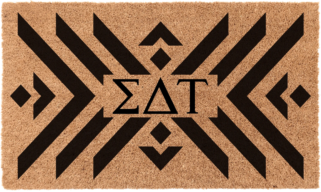 Sigma Delta Tau Coir Doormat - Boho | Custom Dorm Decor | Custom Gifts