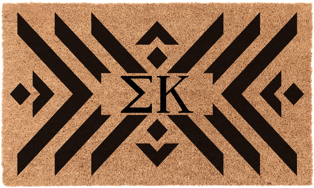 Sigma Kappa Coir Doormat - Boho | Custom Dorm Decor | Custom Gifts