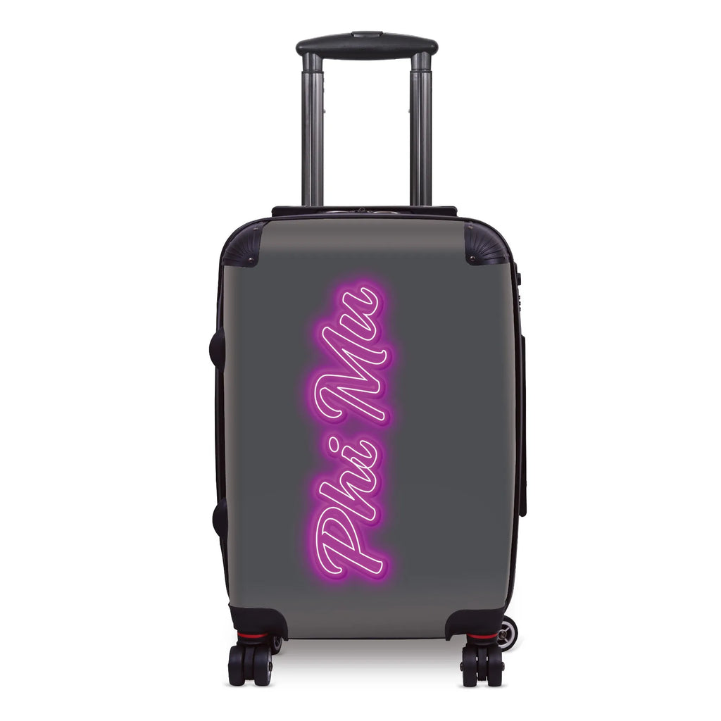 Phi Mu 20" Carry-on Suitcase Luggage Neon | Custom Gifts | Suitcase