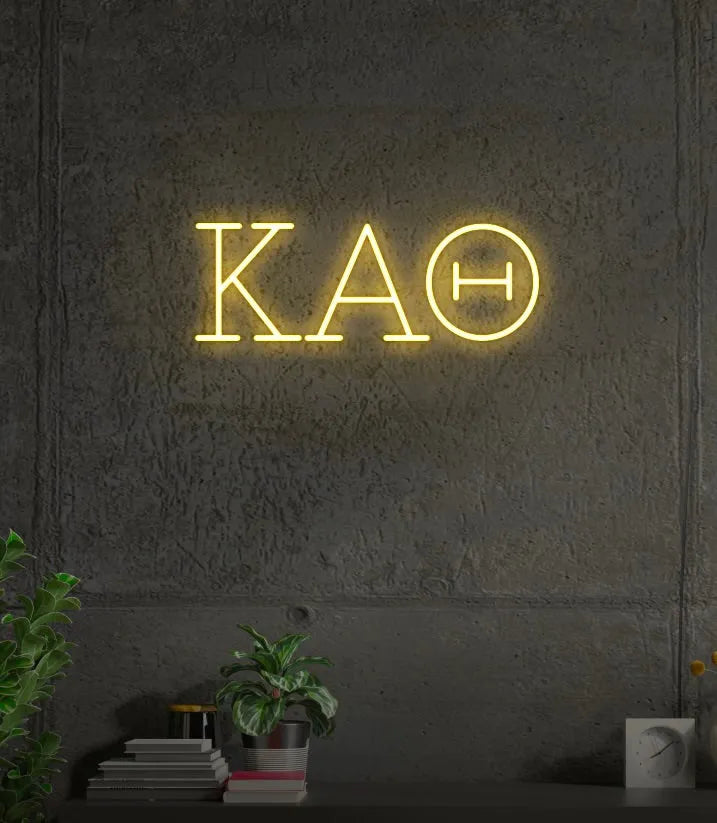 Kappa Alpha Theta Greek Letters LED Neon Sign | Dorm Decor | Wall Sign