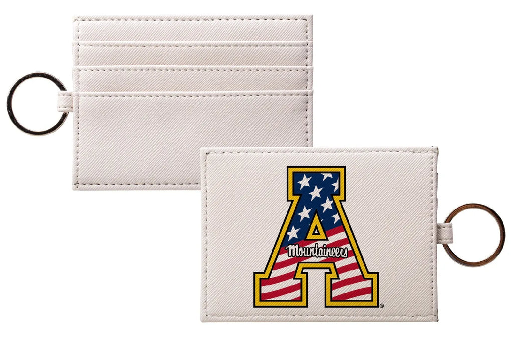 Appalachian State University Vegan Saffiano Leather Card Holder - Hero | Travel Wallet  | Custom Gifts