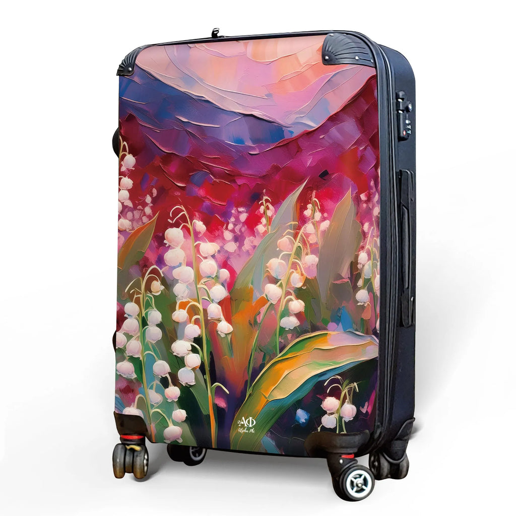 Alpha Phi 20" Carry-on Suitcase Luggage - Bold Lily of the Valley | APhi