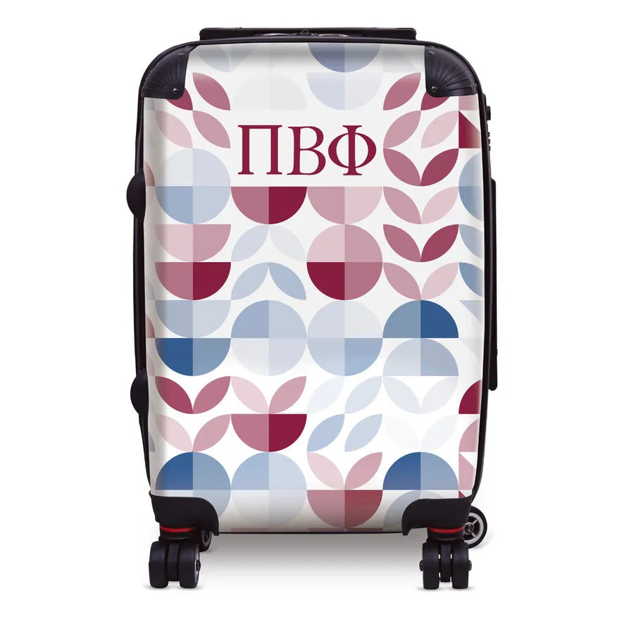 Pi Beta Phi 20" Carry-on Suitcase Luggage - Geo Petals | Pi Phi Gifts