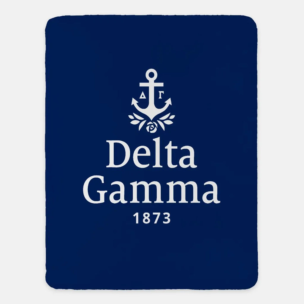 Delta Gamma Traditional Blanket - 60"x80" | Custom Gifts | Dorm Decor | Festive Fit Home