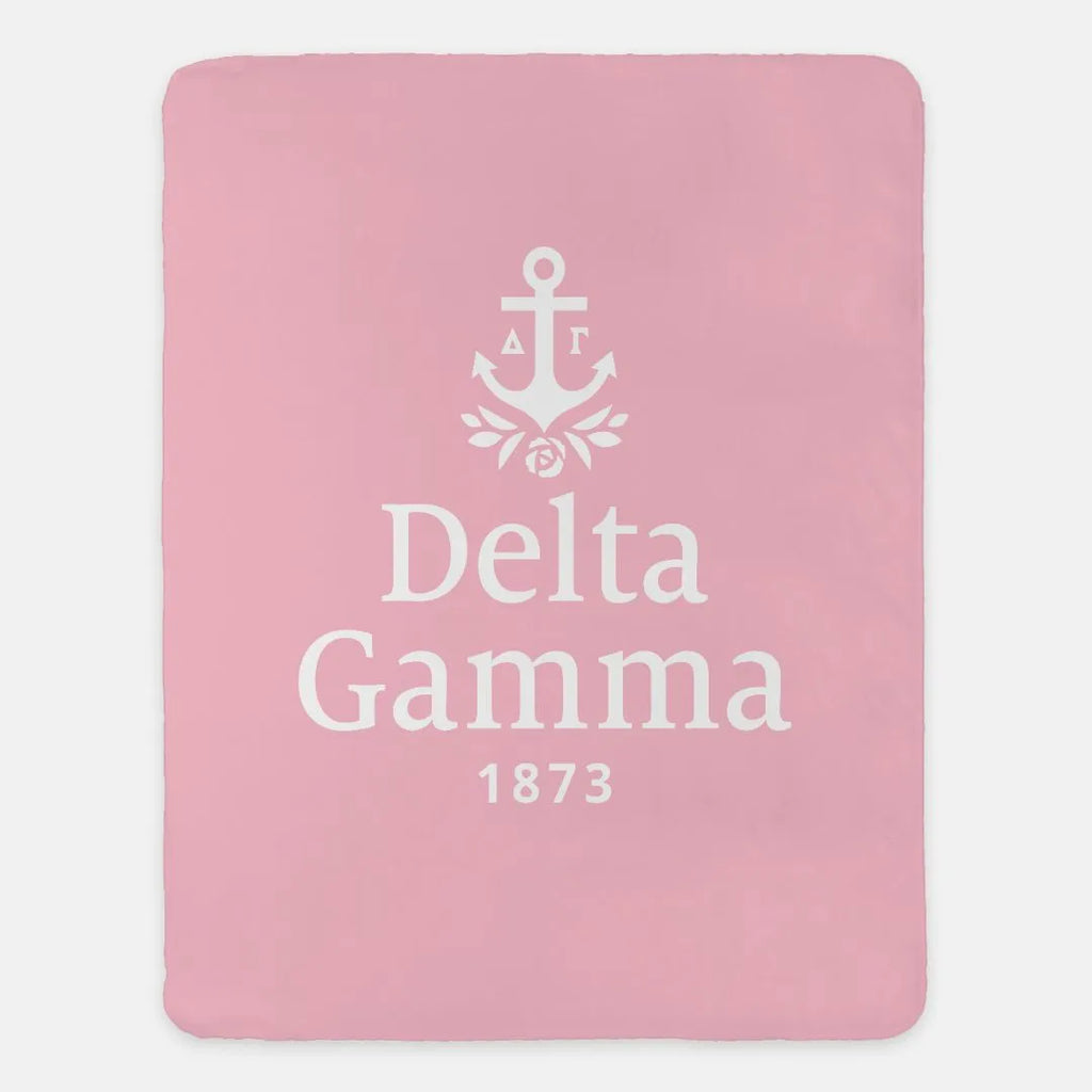 Delta Gamma Traditional Blanket - 60"x80" | Custom Gifts | Dorm Decor | Festive Fit Home