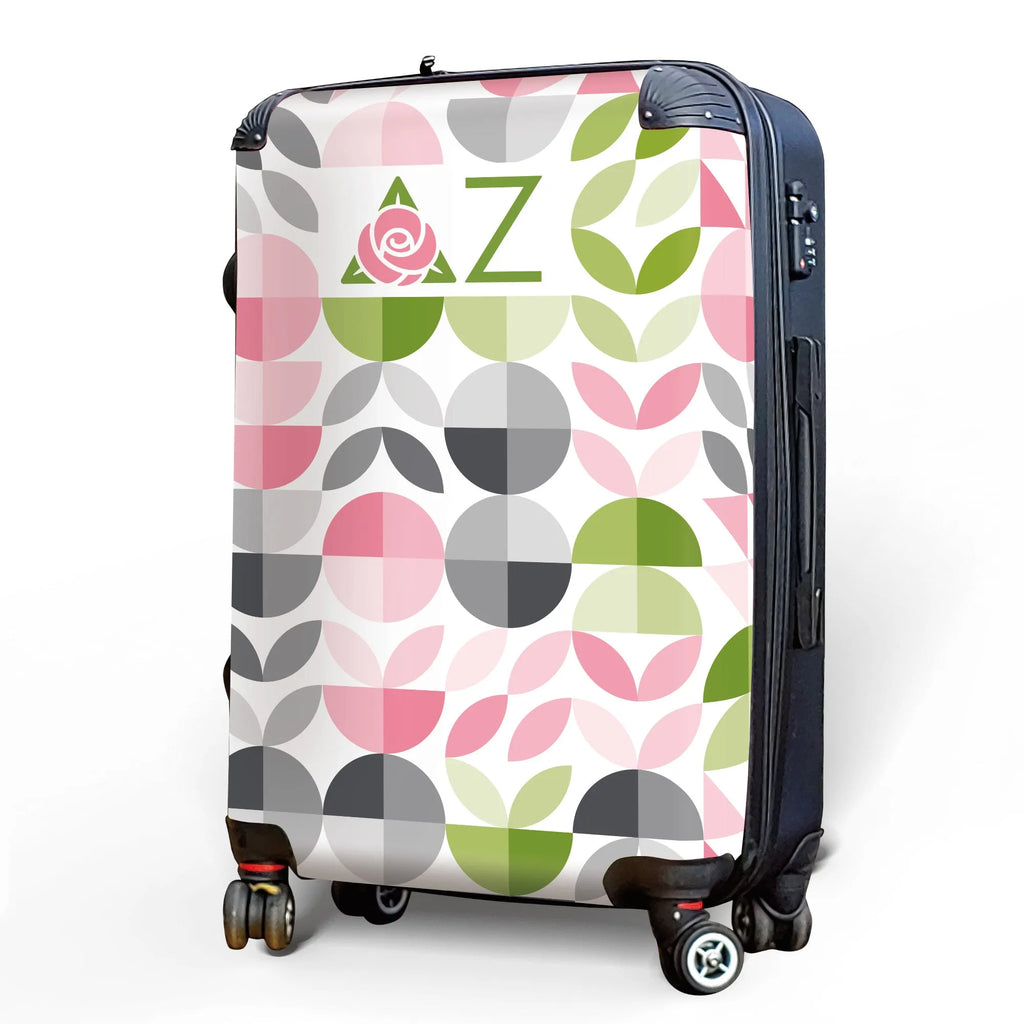 Delta Zeta 20" Carry-on Suitcase Luggage - Geo Petals | DZ Gifts