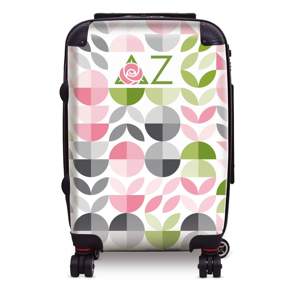 Delta Zeta 20" Carry-on Suitcase Luggage - Geo Petals | DZ Gifts