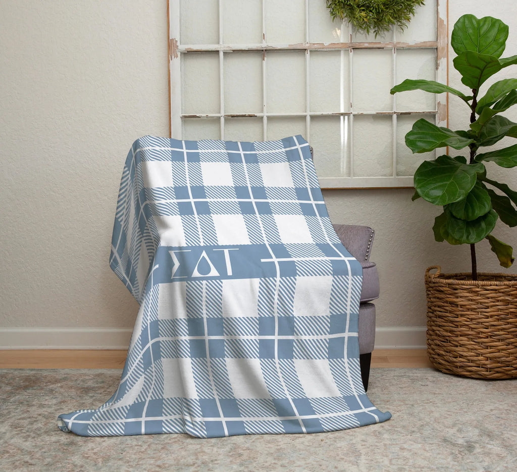 Sigma Delta Tau Blanket - Plaid 60"x80" | Official Sig Delt Gift Shop