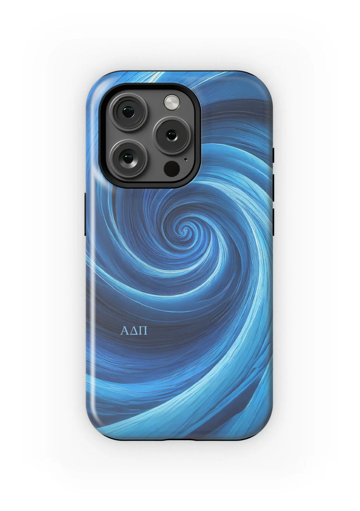 Alpha Delta Pi iPhone 16, 15, 14 Mobile Phone Case - Swirl | ADPi Gift