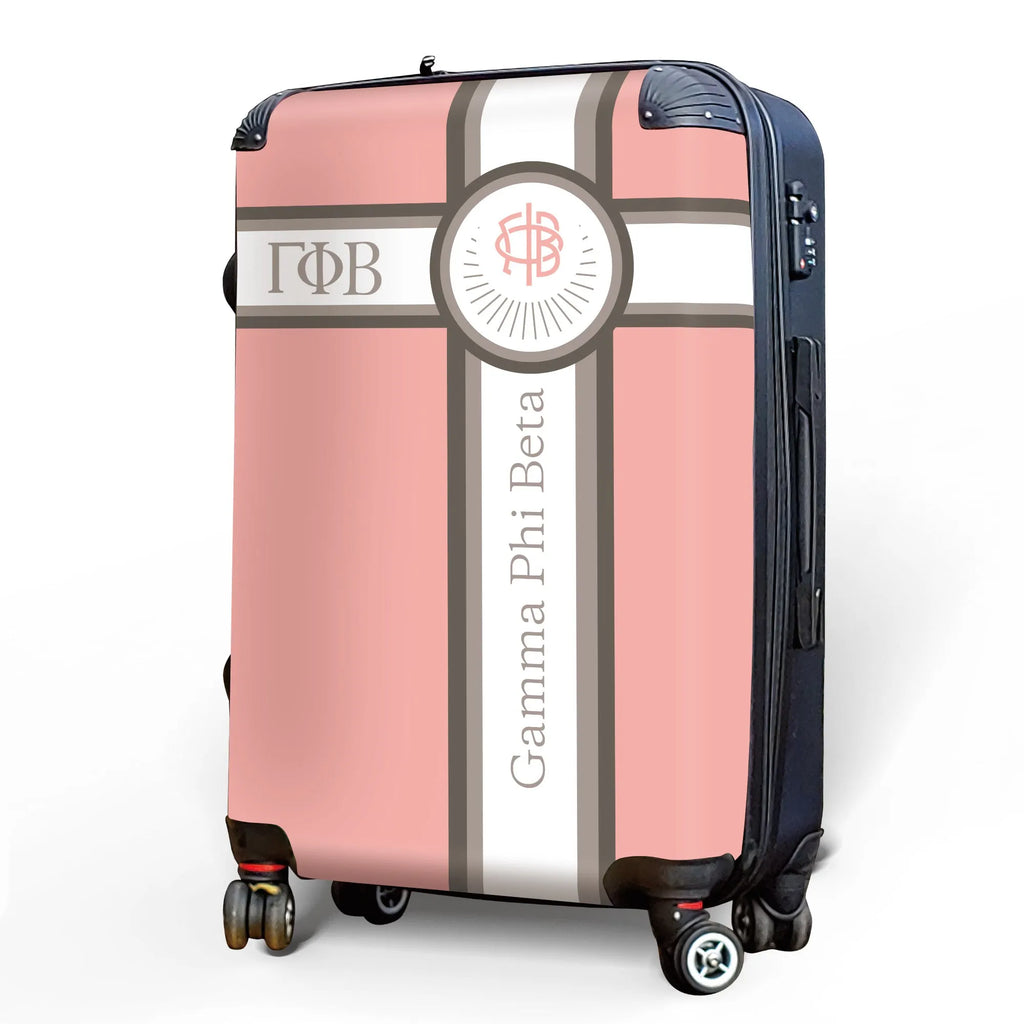 Gamma Phi Beta 20" Carry-on Suitcase Luggage - Cross Stripe | Gifts