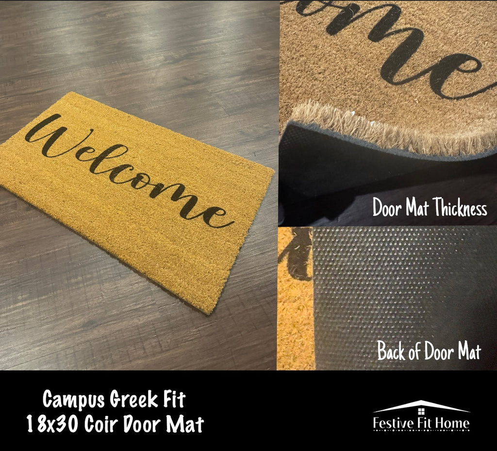 Festive Fit Home Campus Greek Fit 18xc30 Coir Door Mat