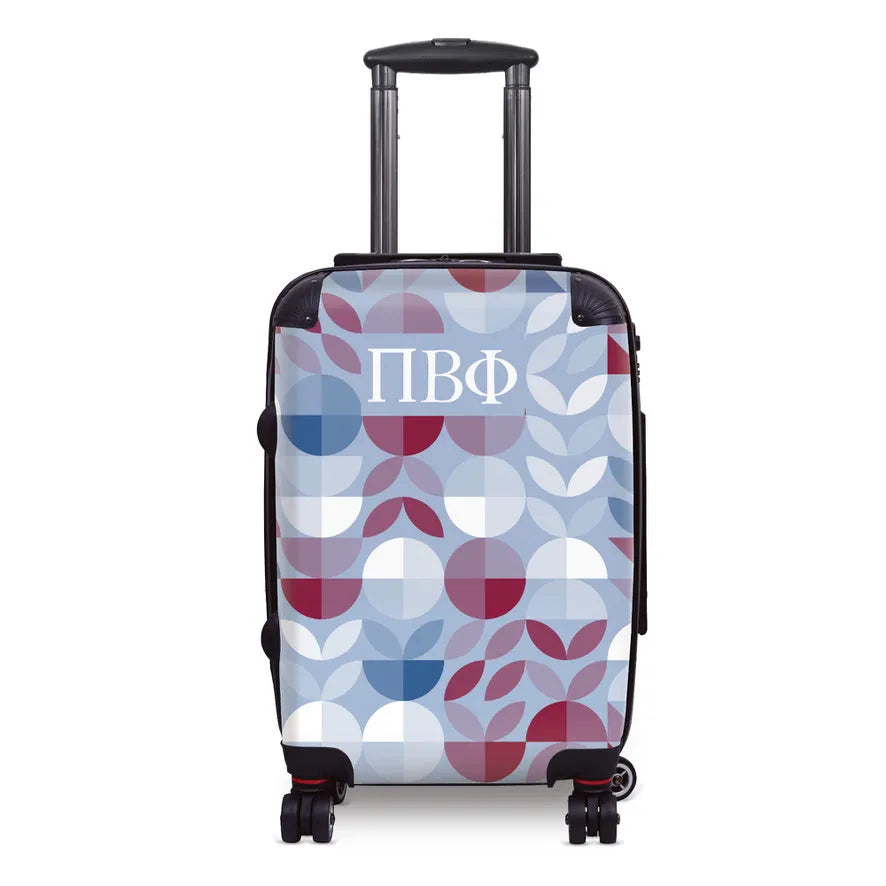 Pi Beta Phi 20" Carry-on Suitcase Luggage - Geo Petals | Pi Phi Gifts