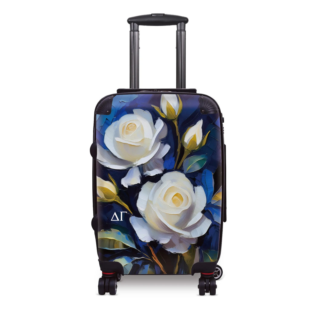  Delta Gamma 20" Carry-on Suitcase Luggage - Bold Roses | DG Gifts