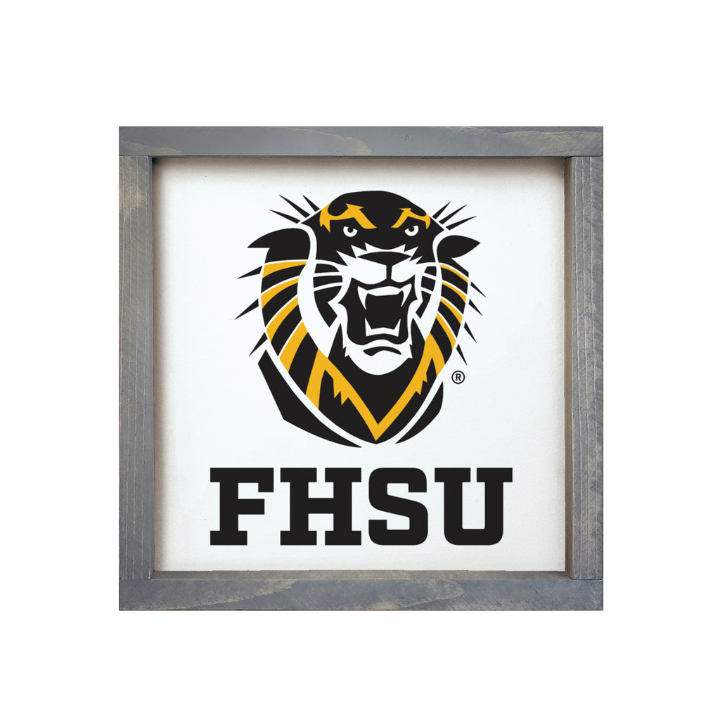 FHSU Traditional Wood Framed Sign - 12"x12" | Official Gift Shop 