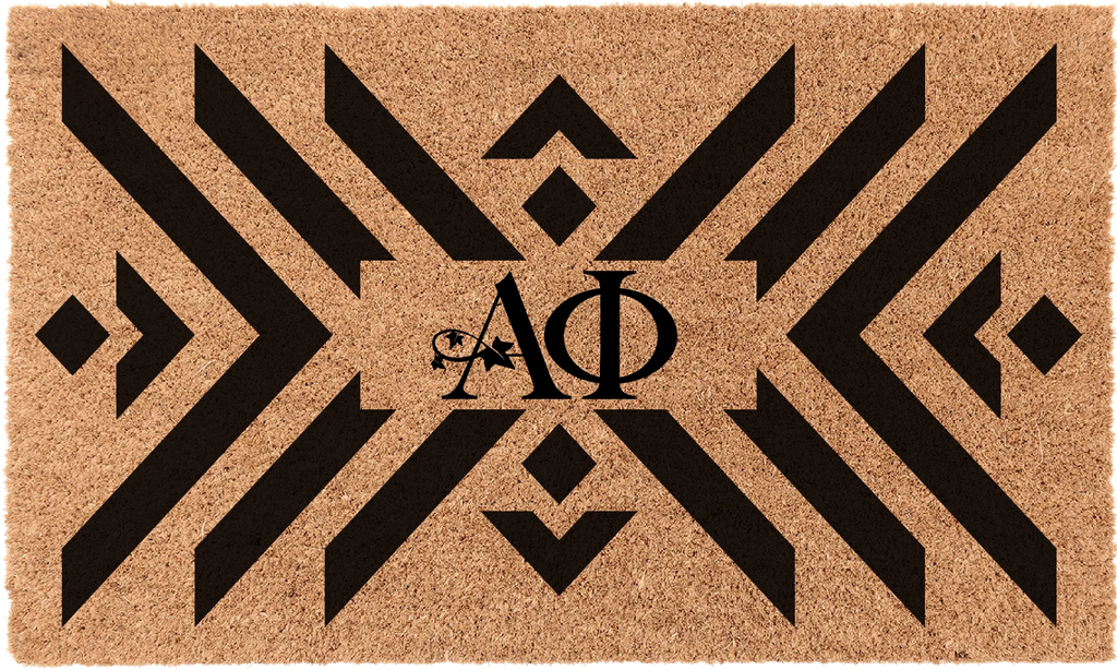 Alpha Phi Coir Doormat - Boho | Custom Dorm Decor | APhi Gifts