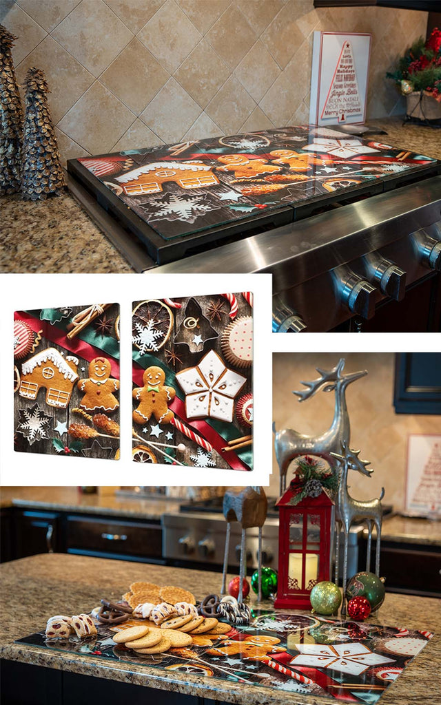 Holiday Entertaining | Christmas Kitchen Decor | Cookie Tay | Stove Top Cover