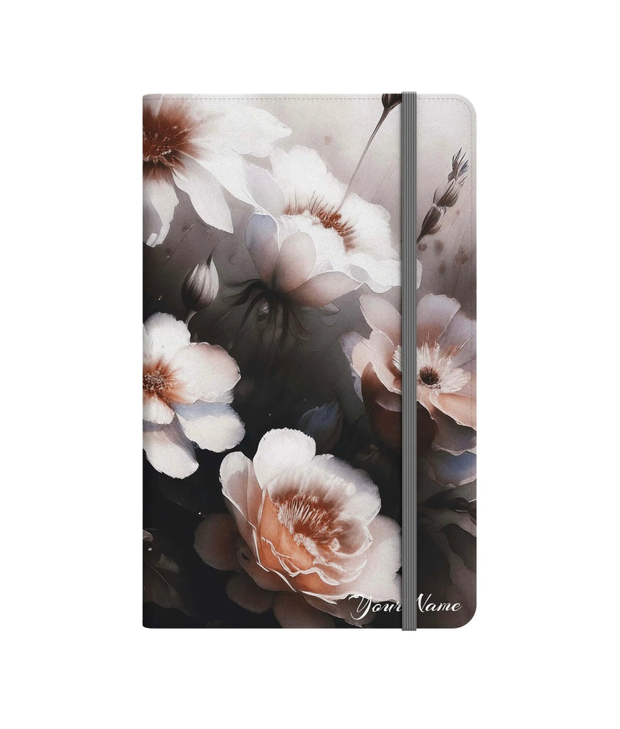 Floral Shadows Personalized Vegan Leather Notebook Folio | Gifts | College Journal | College Accessories | Festive Fit Home