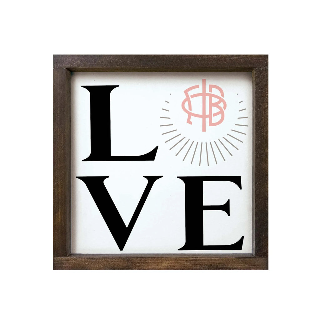 Gamma Phi Beta "LOVE" Wood Framed Sign - 12"x12" | Custom Gifts | Dorm  Decor | Festive Fit Home