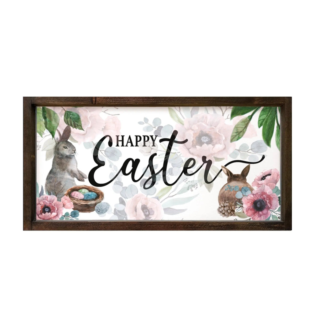 Happy Easter Wood Sign | Happy Easter Farmhouse Sign  | Festive Fit Home | Spring Home Decor | Easter Home Decor | Easter Artwork 