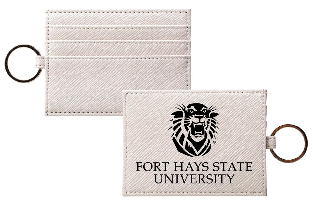 Fort Hays State University Keychain Card Holder - Vegan Leather Finish