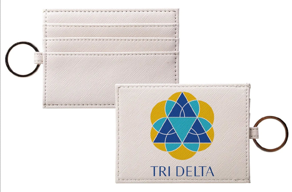 Tri Delta Cardholder Saffiano Leather Finish - Traditionall | Gifts