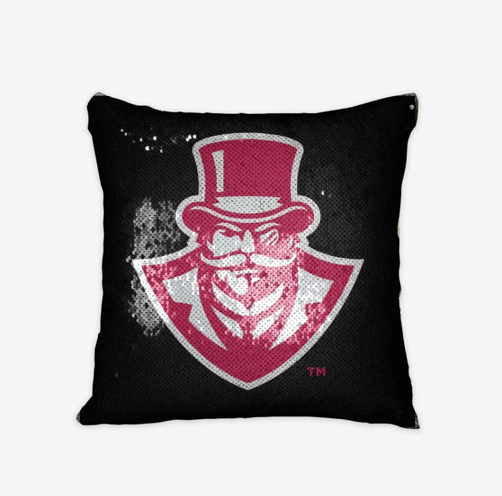 Austin Peay State University Sequin Pillow Cover | Dorm Decor | Gifts